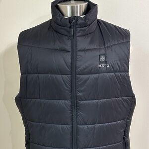 ORORO Men’s 2XL Black Heated Vest Full Zip Quilted (NO BATTERY)